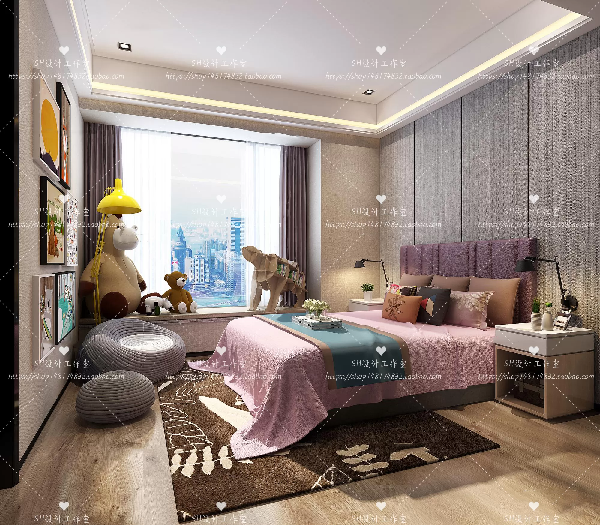 CHILDREN ROOM 3D SCENES – VRAY RENDER – 298