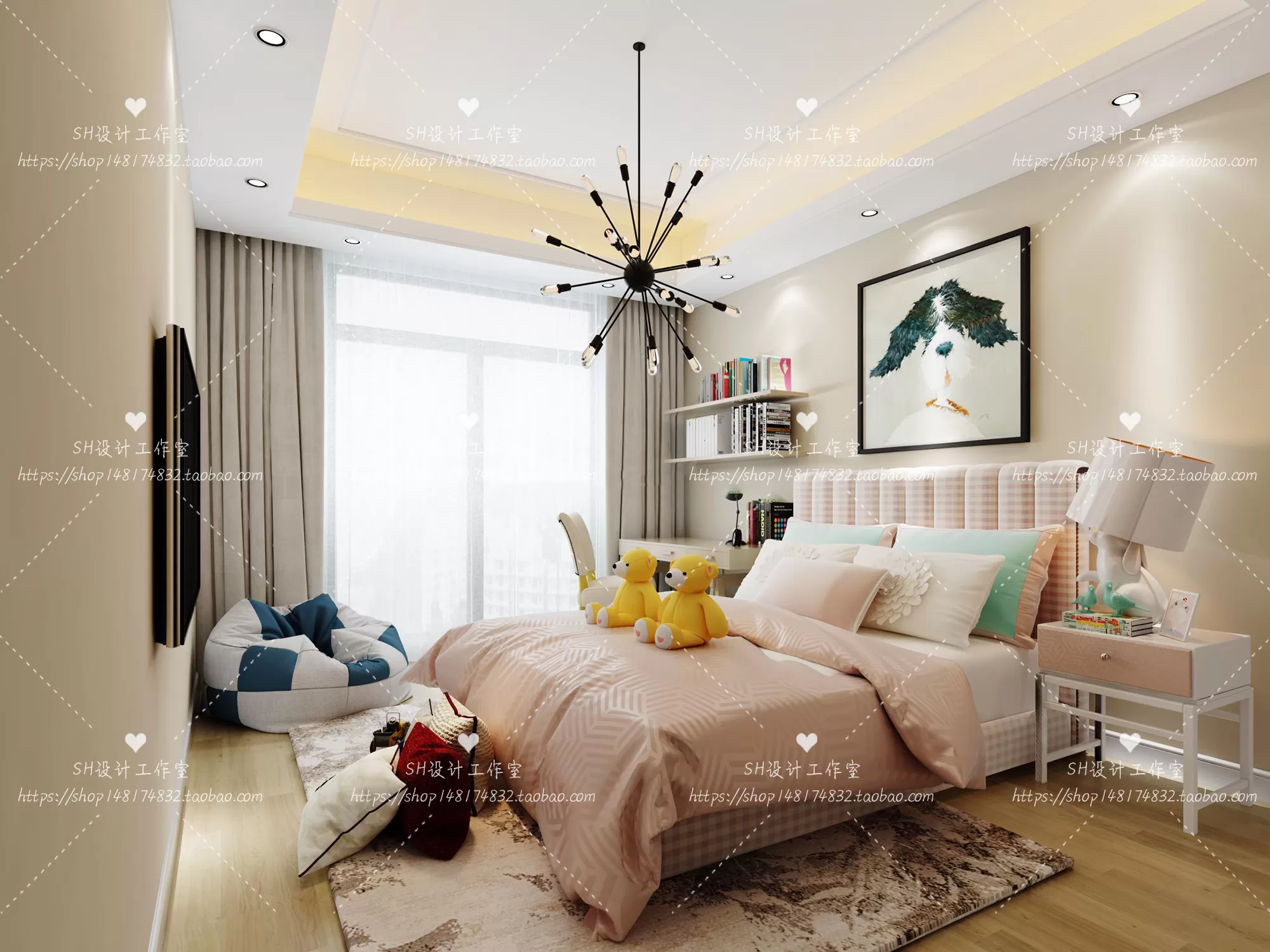 CHILDREN ROOM 3D SCENES – VRAY RENDER – 300