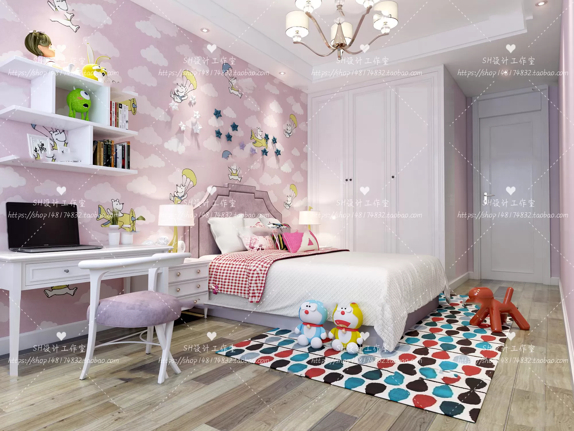CHILDREN ROOM 3D SCENES – VRAY RENDER – 302