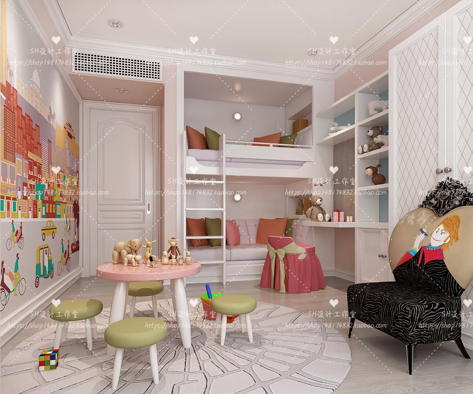 CHILDREN ROOM 3D SCENES – VRAY RENDER – 312