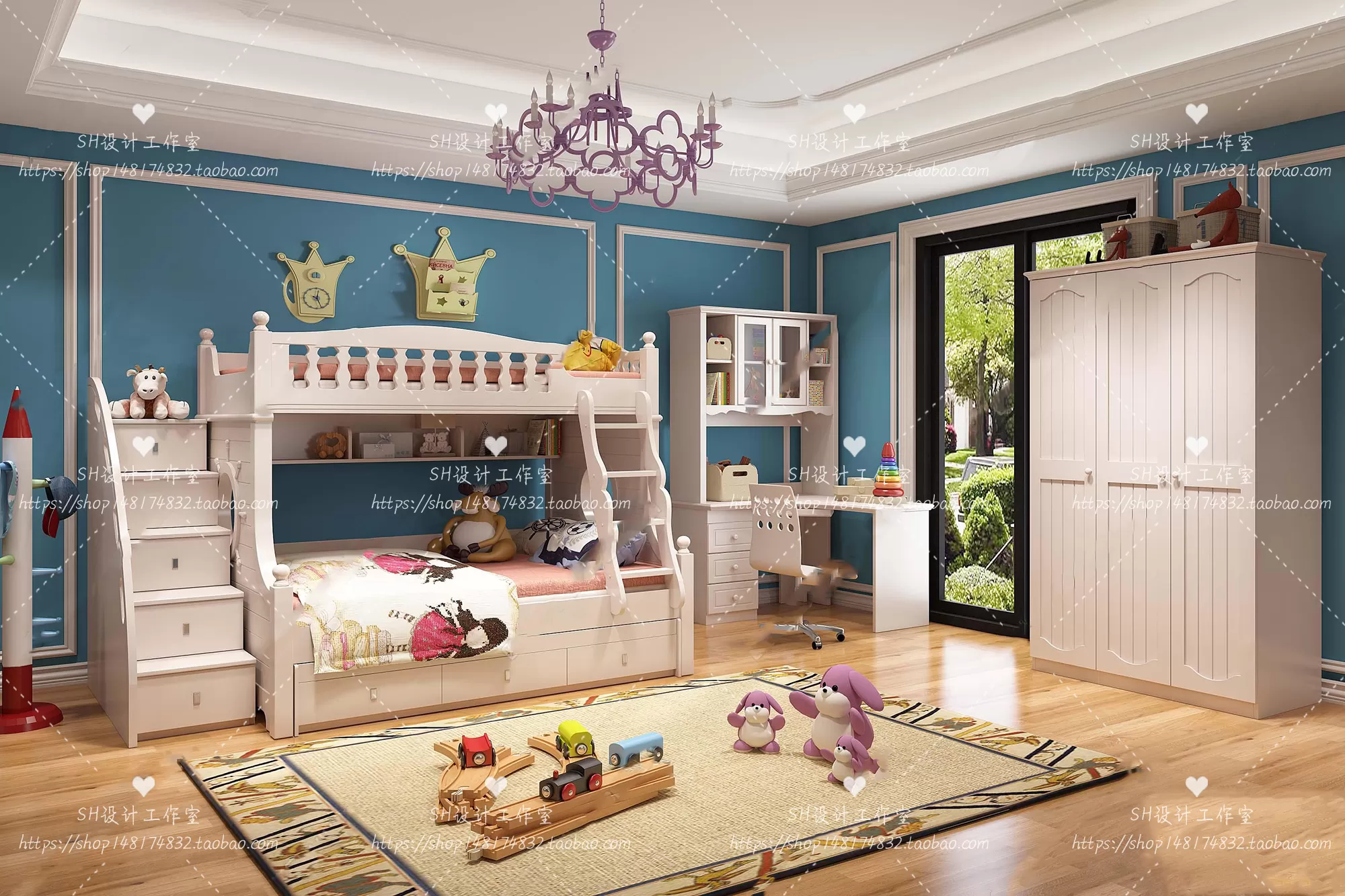 CHILDREN ROOM 3D SCENES – VRAY RENDER – 321