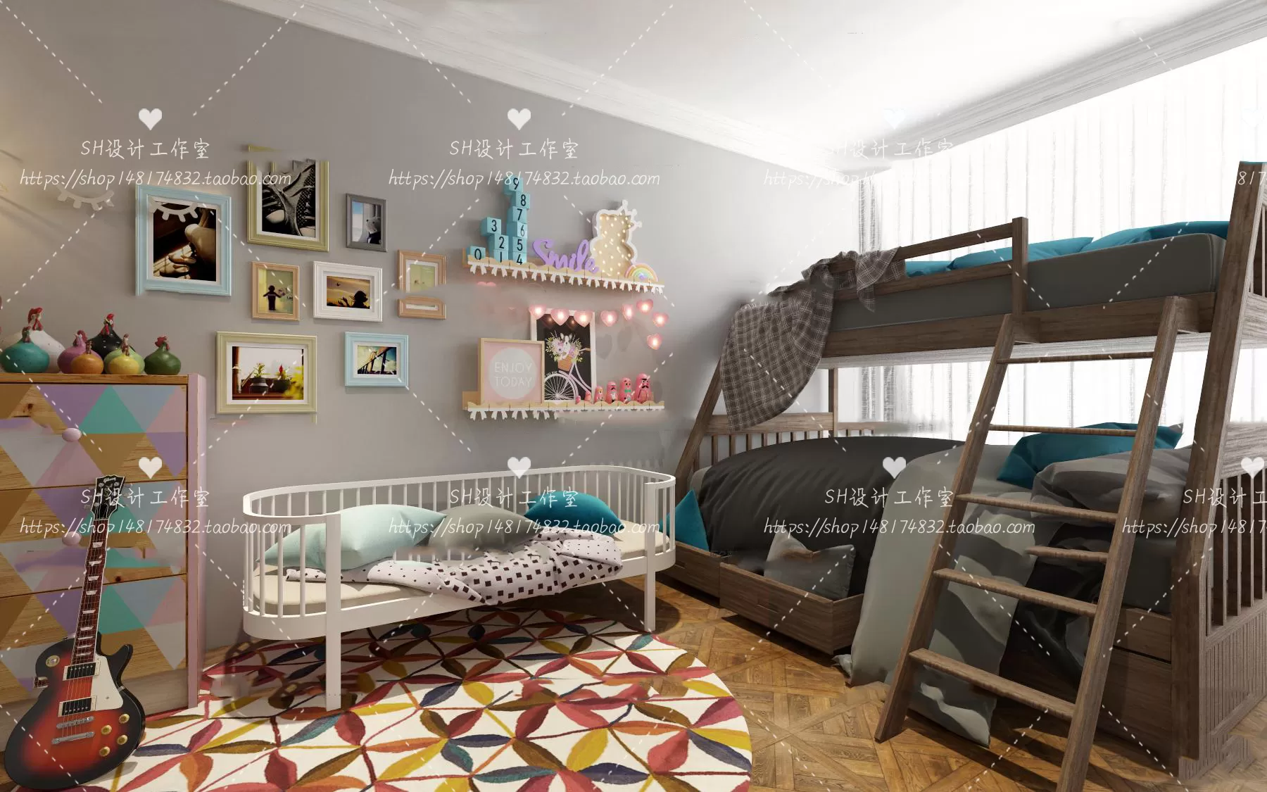 CHILDREN ROOM 3D SCENES – VRAY RENDER – 323