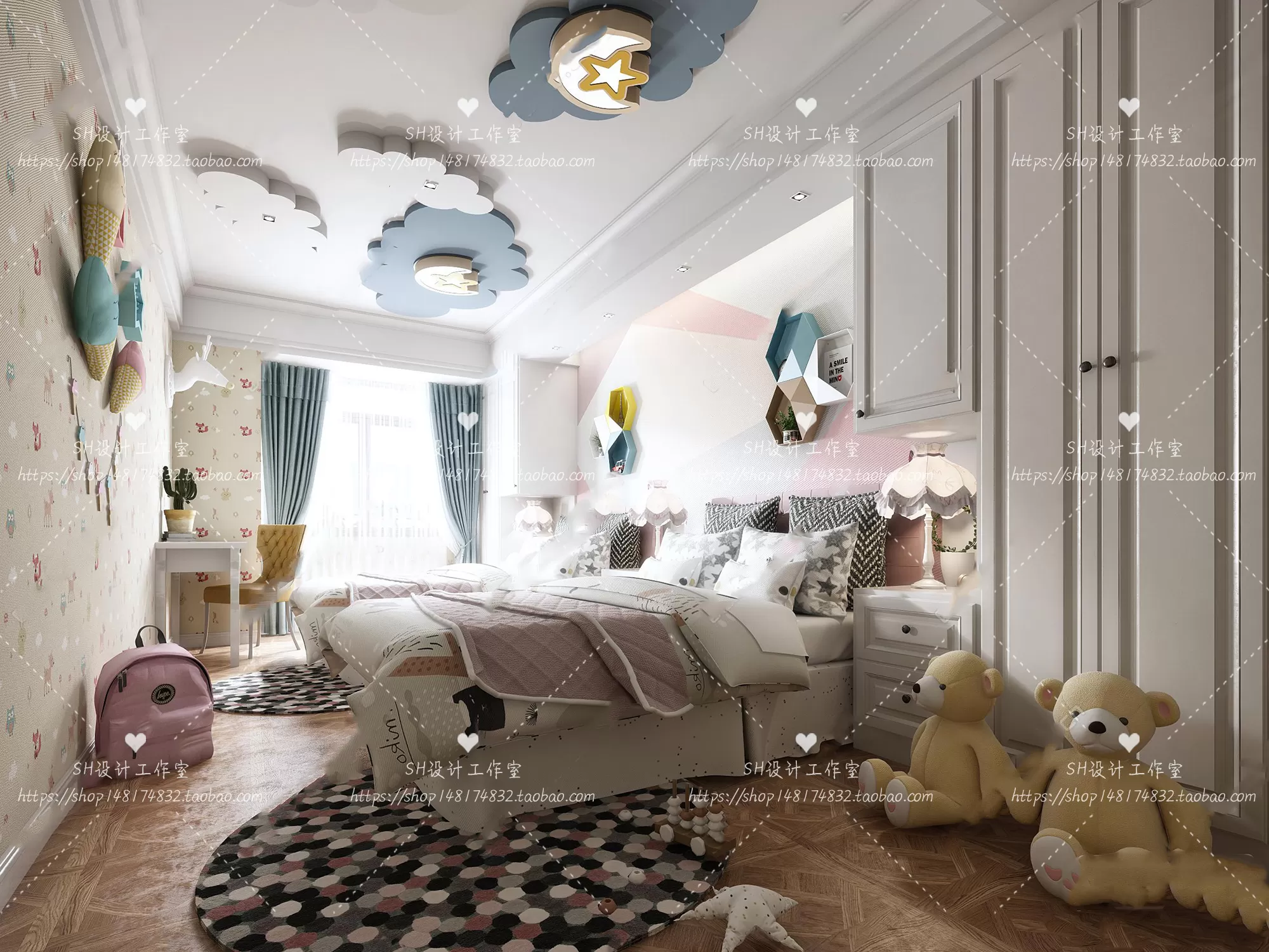 CHILDREN ROOM 3D SCENES – VRAY RENDER – 324