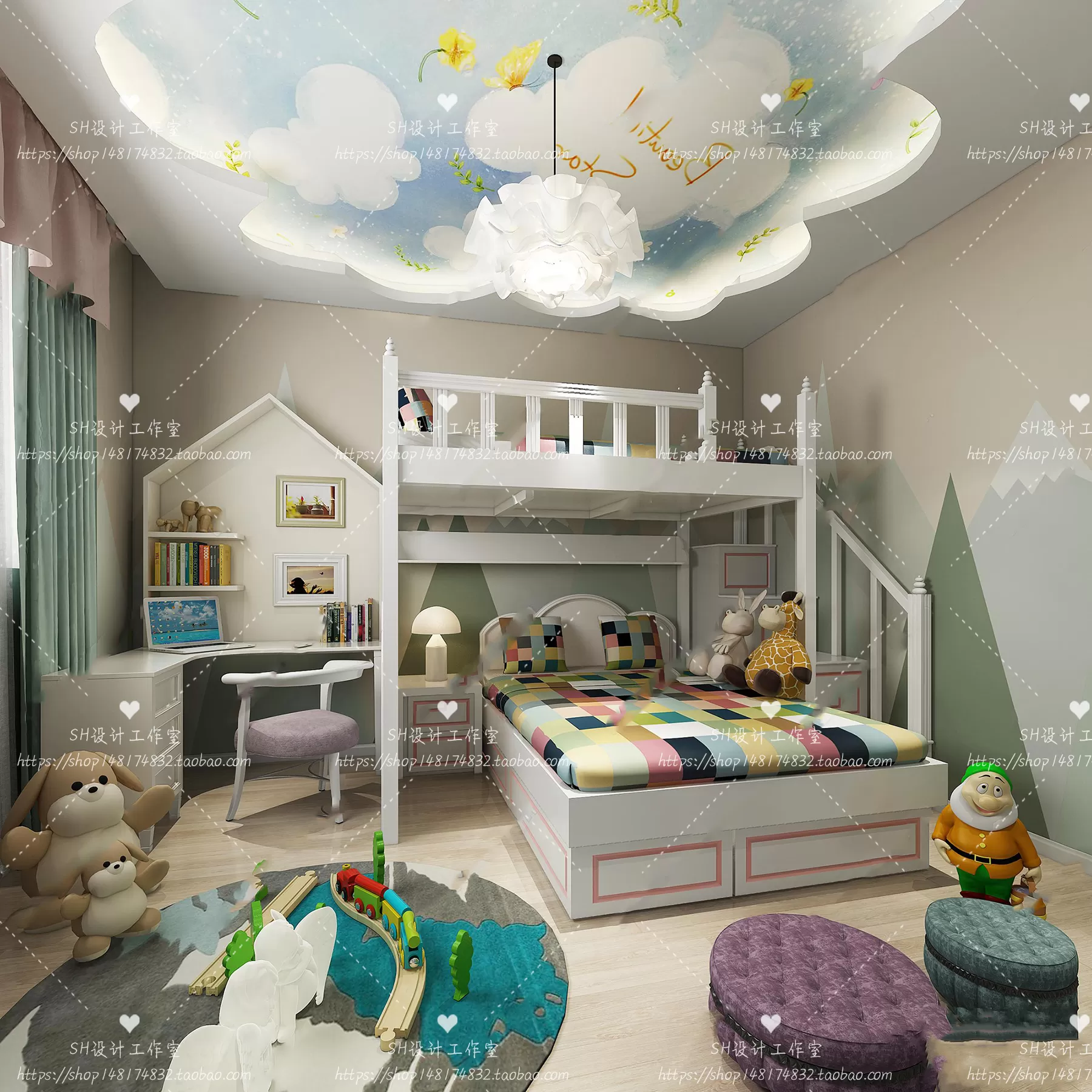 CHILDREN ROOM 3D SCENES – VRAY RENDER – 325