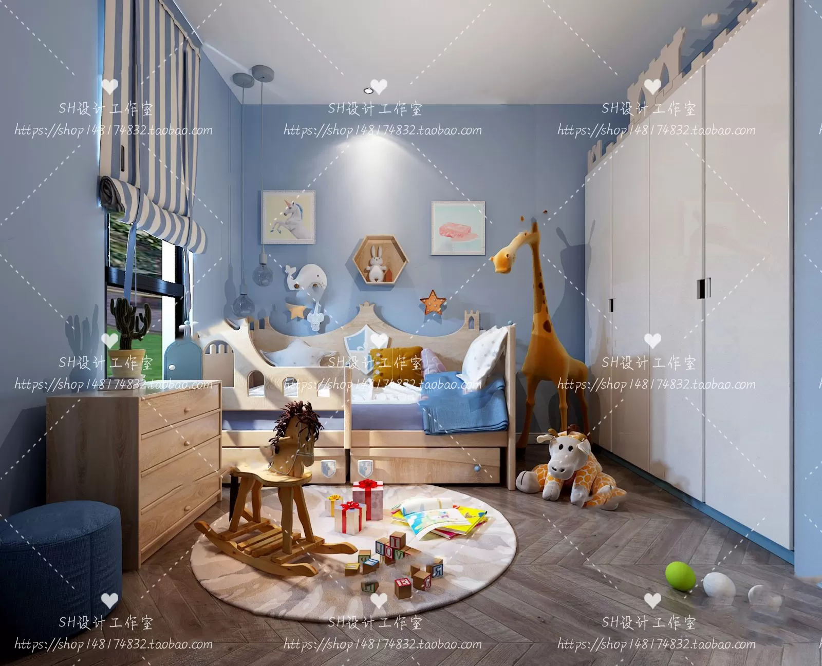 CHILDREN ROOM 3D SCENES – VRAY RENDER – 327