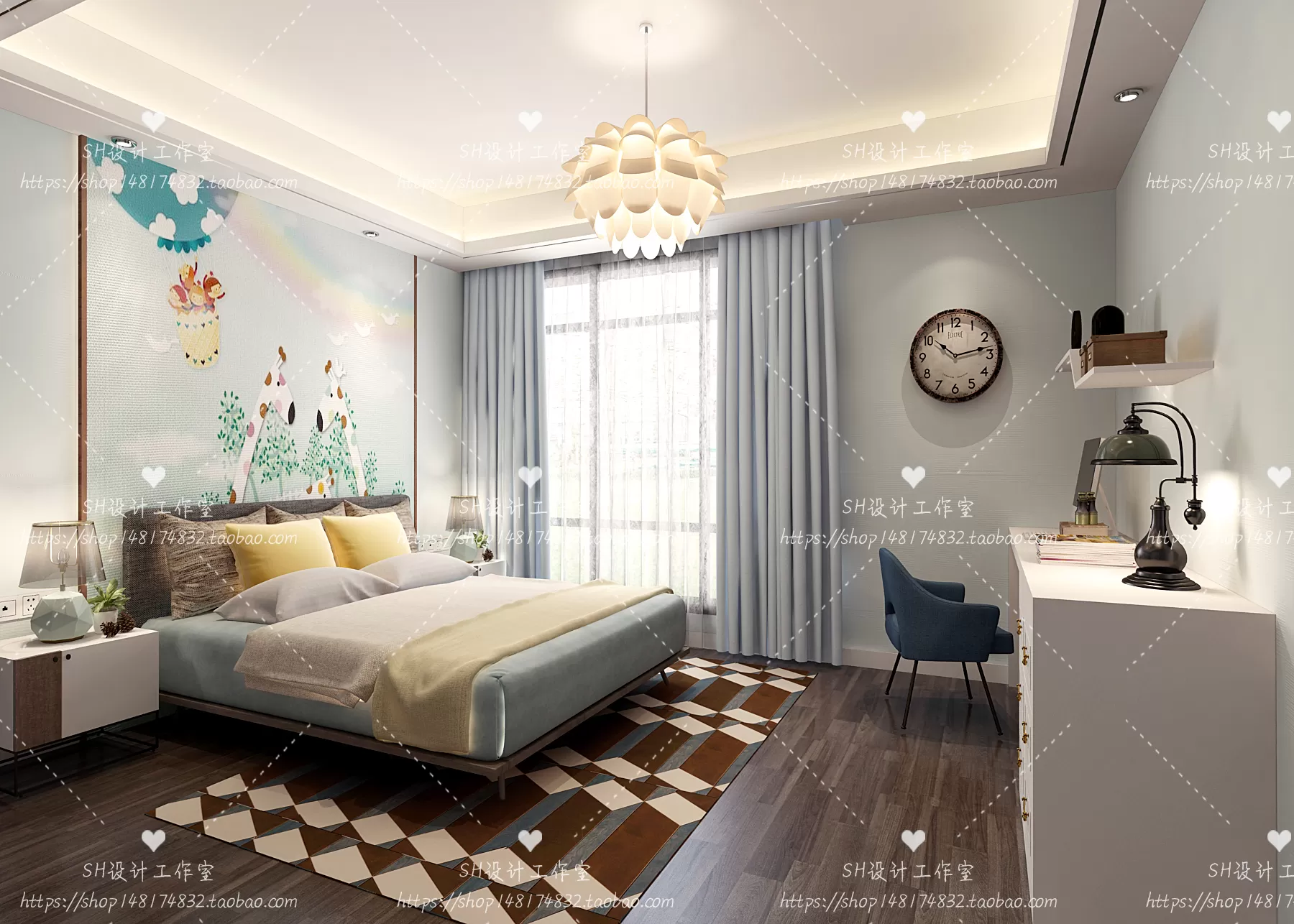 CHILDREN ROOM 3D SCENES – VRAY RENDER – 328