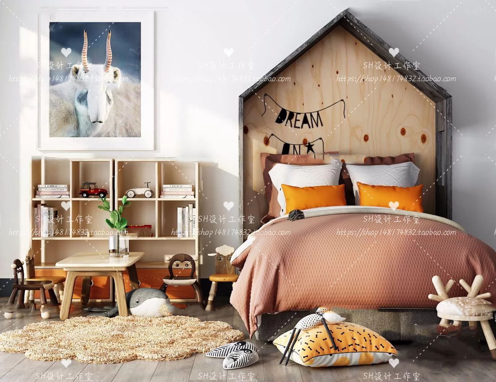 CHILDREN ROOM 3D SCENES – VRAY RENDER – 329