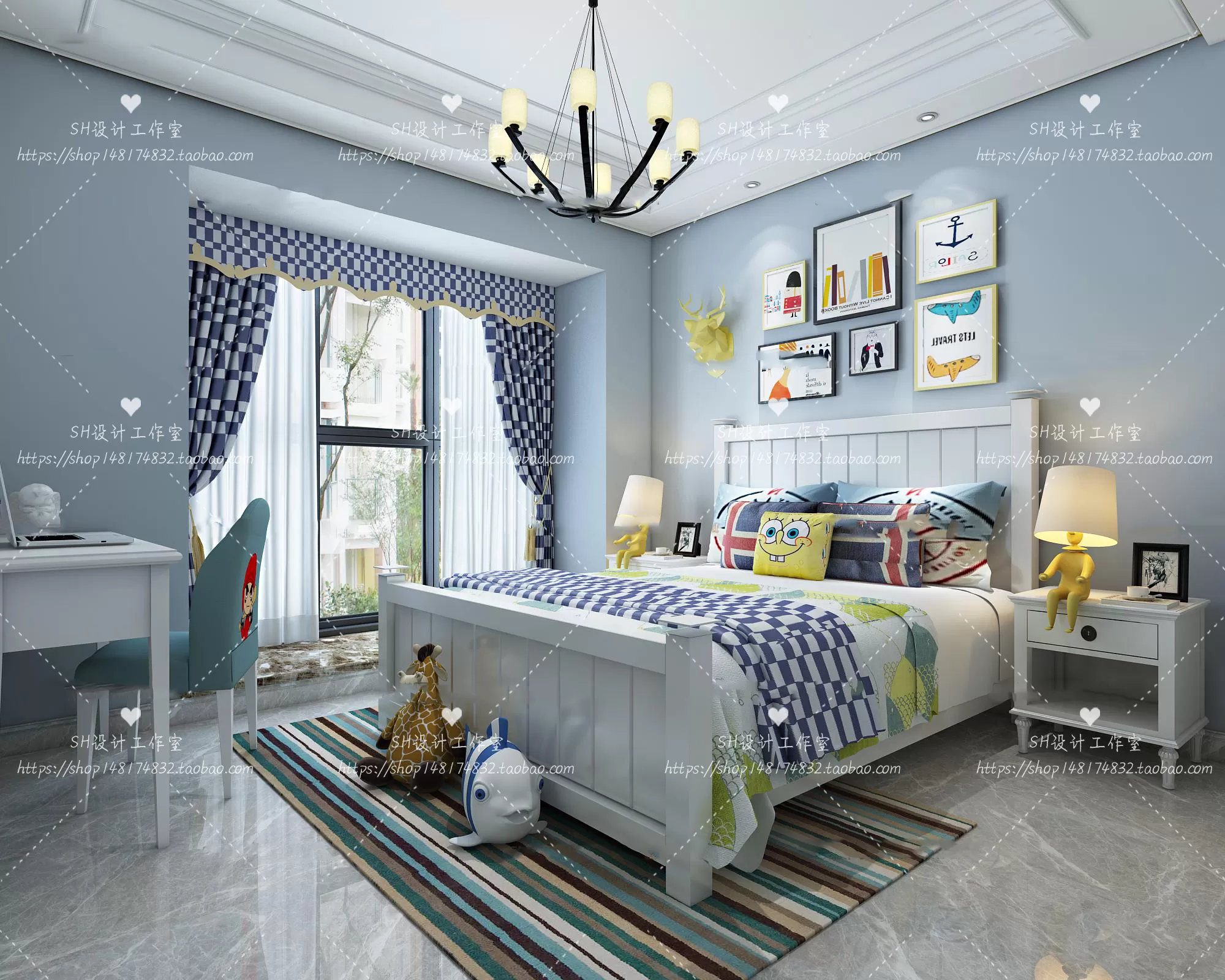 CHILDREN ROOM 3D SCENES – VRAY RENDER – 332