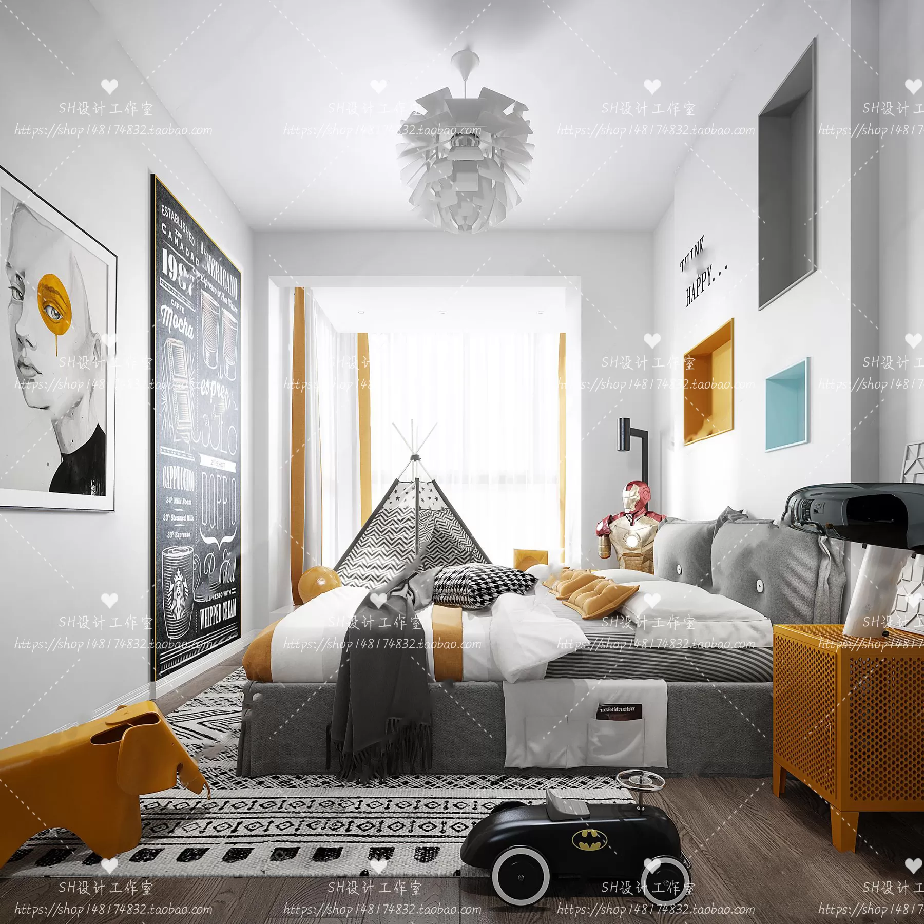 CHILDREN ROOM 3D SCENES – VRAY RENDER – 333