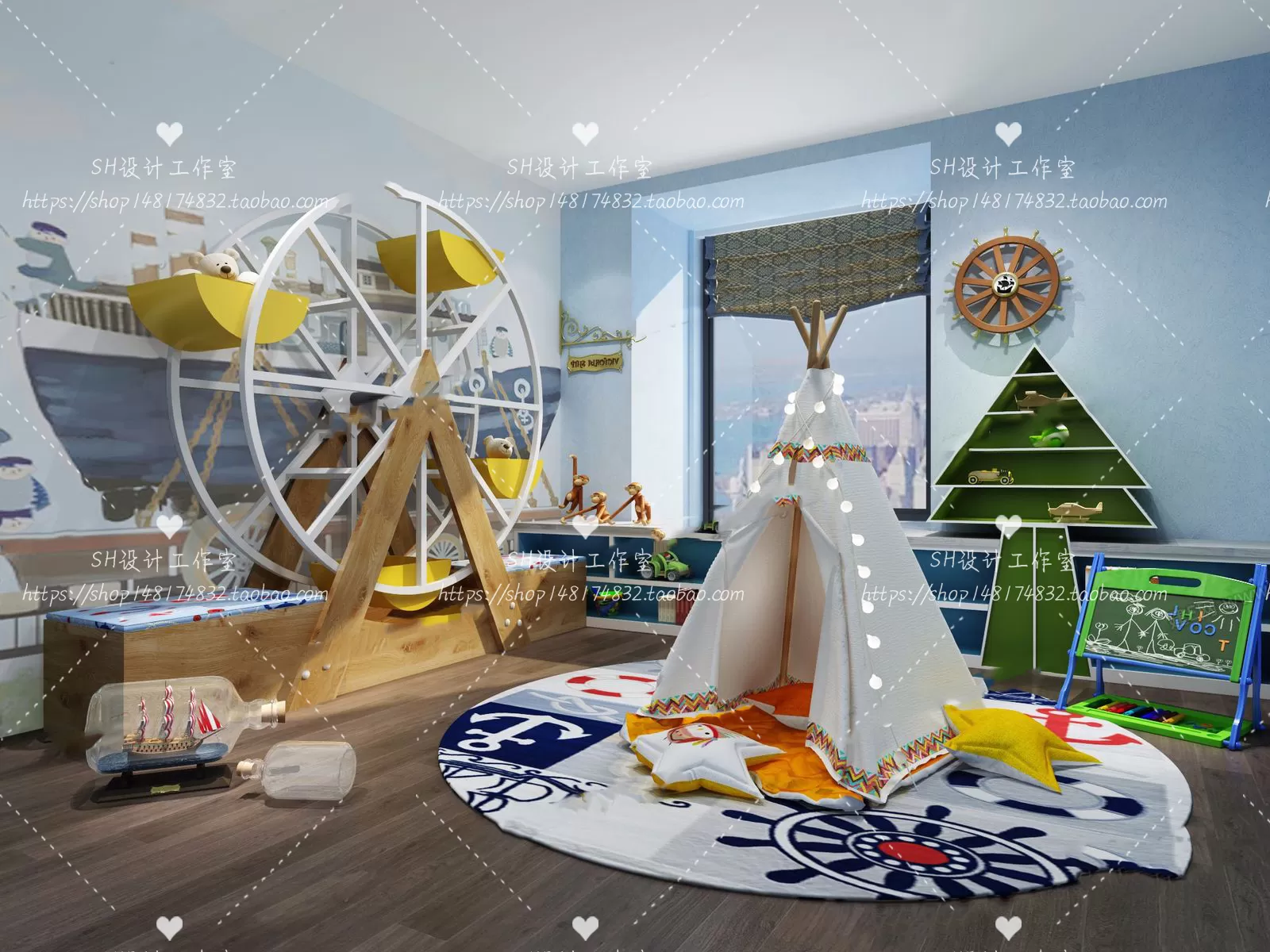 CHILDREN ROOM 3D SCENES – VRAY RENDER – 334