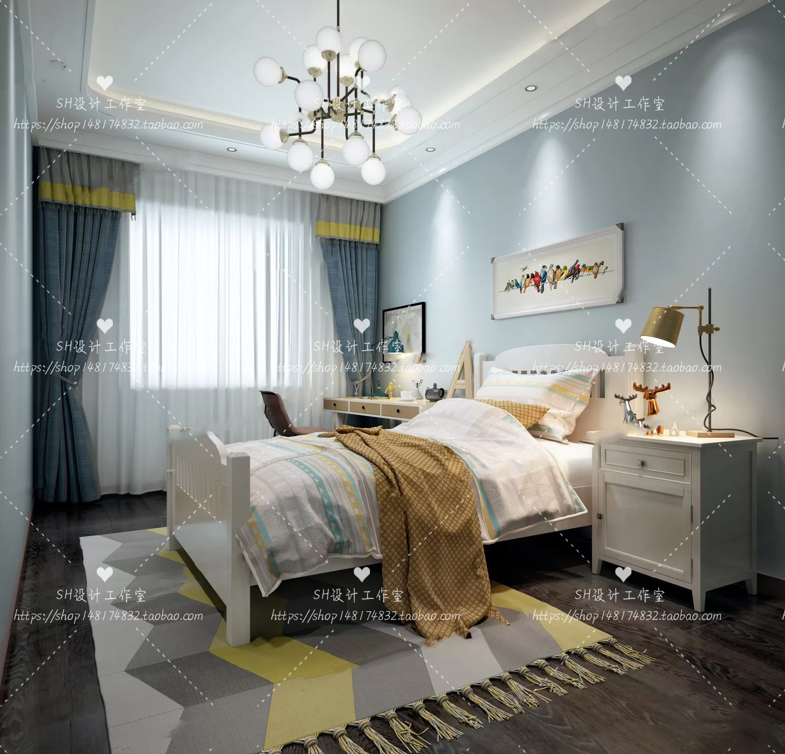 CHILDREN ROOM 3D SCENES – VRAY RENDER – 336