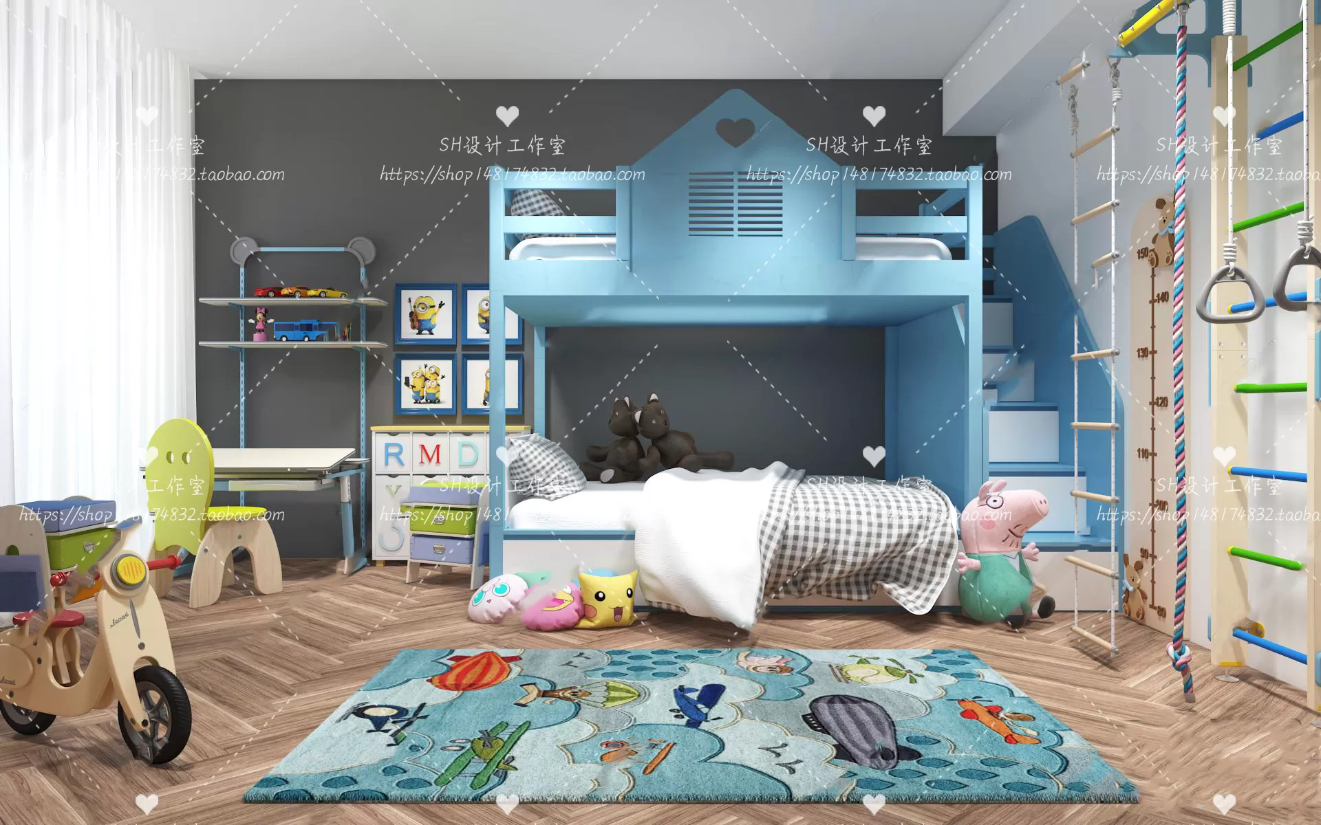 CHILDREN ROOM 3D SCENES – VRAY RENDER – 338