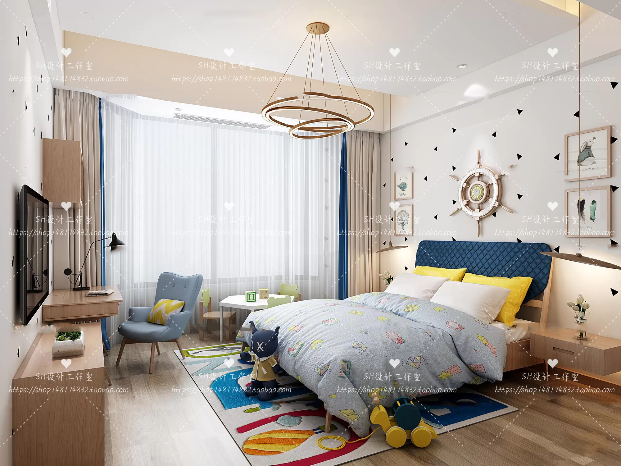CHILDREN ROOM 3D SCENES – VRAY RENDER – 345