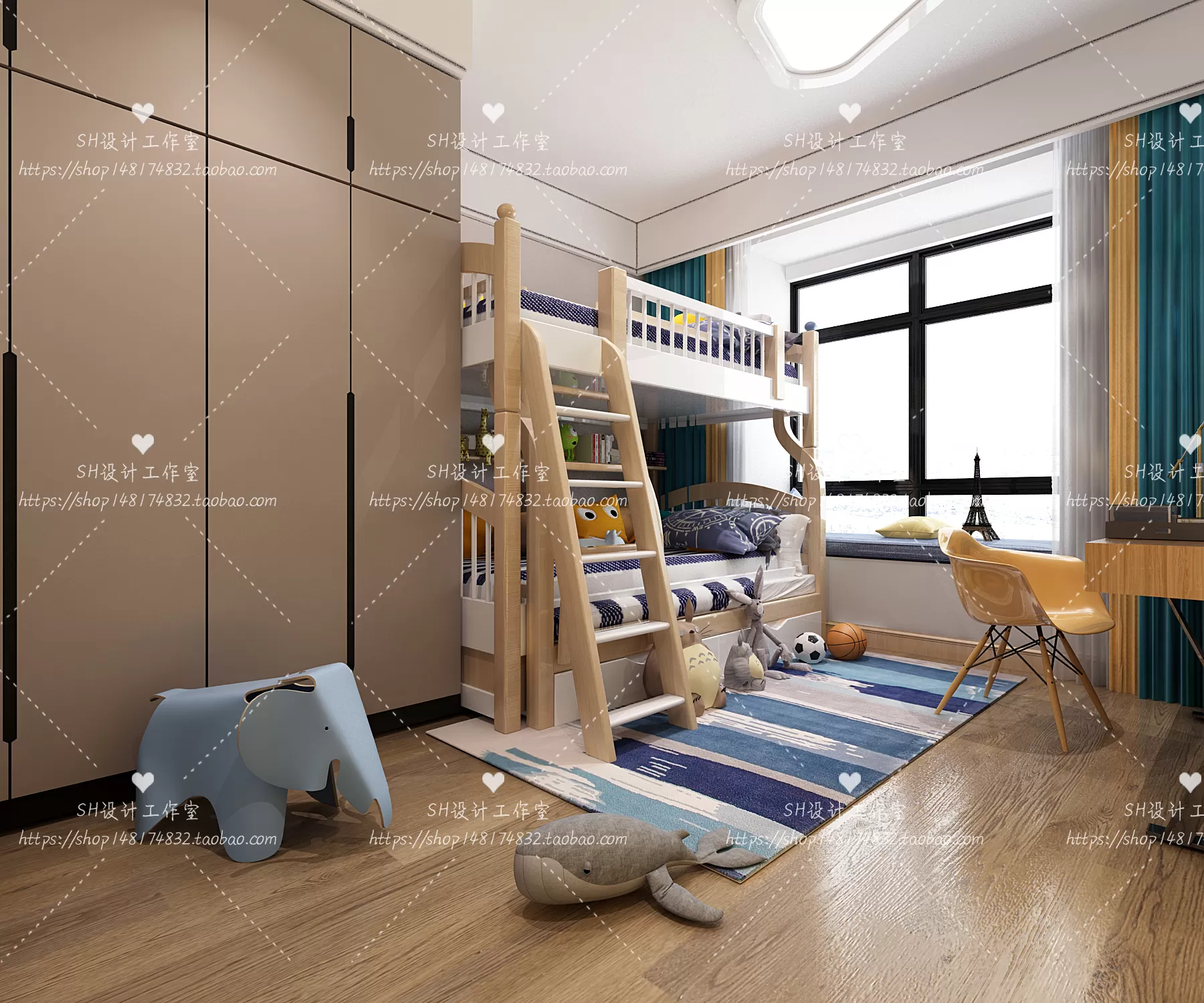 CHILDREN ROOM 3D SCENES – VRAY RENDER – 346
