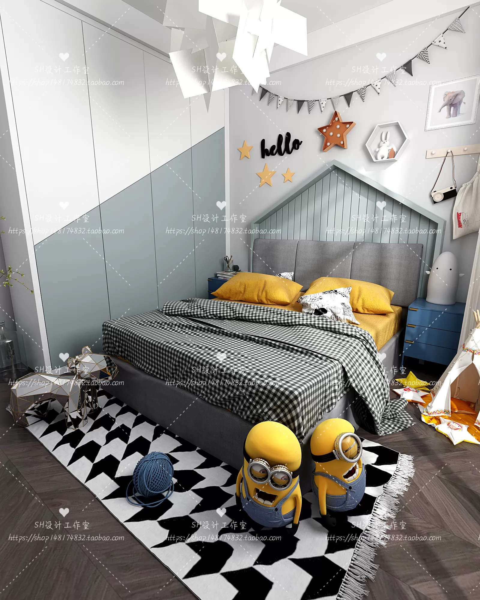 CHILDREN ROOM 3D SCENES – VRAY RENDER – 347