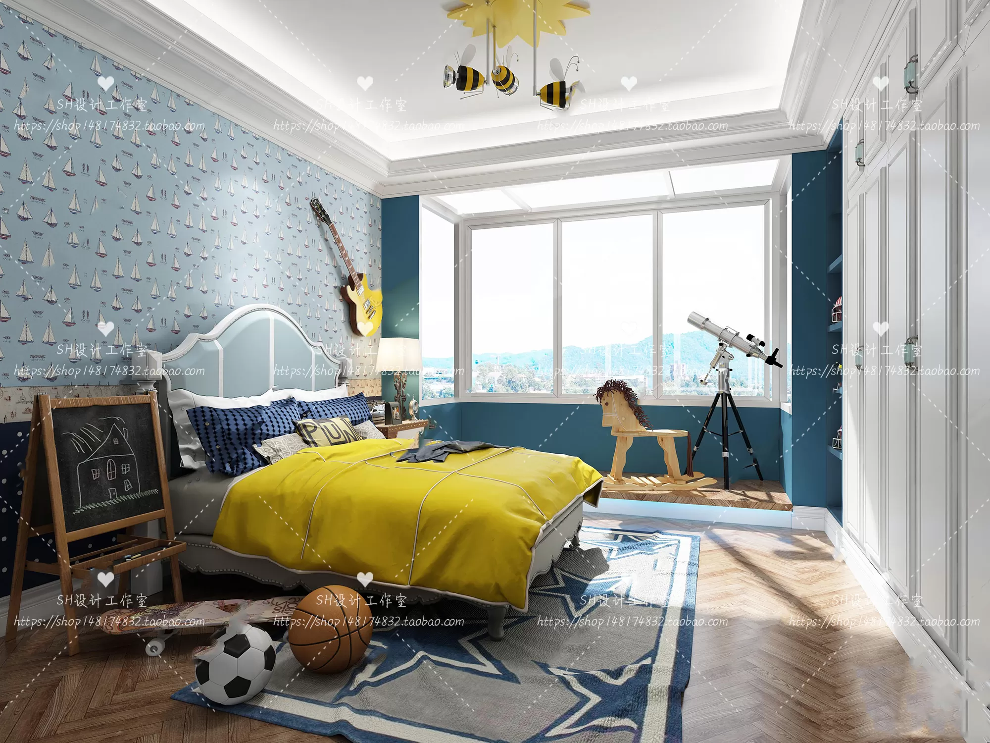 CHILDREN ROOM 3D SCENES – VRAY RENDER – 348