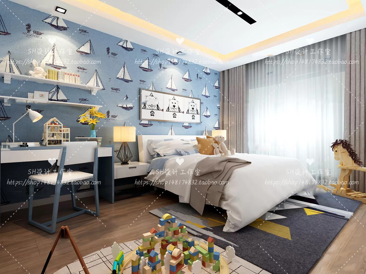 CHILDREN ROOM 3D SCENES – VRAY RENDER – 349