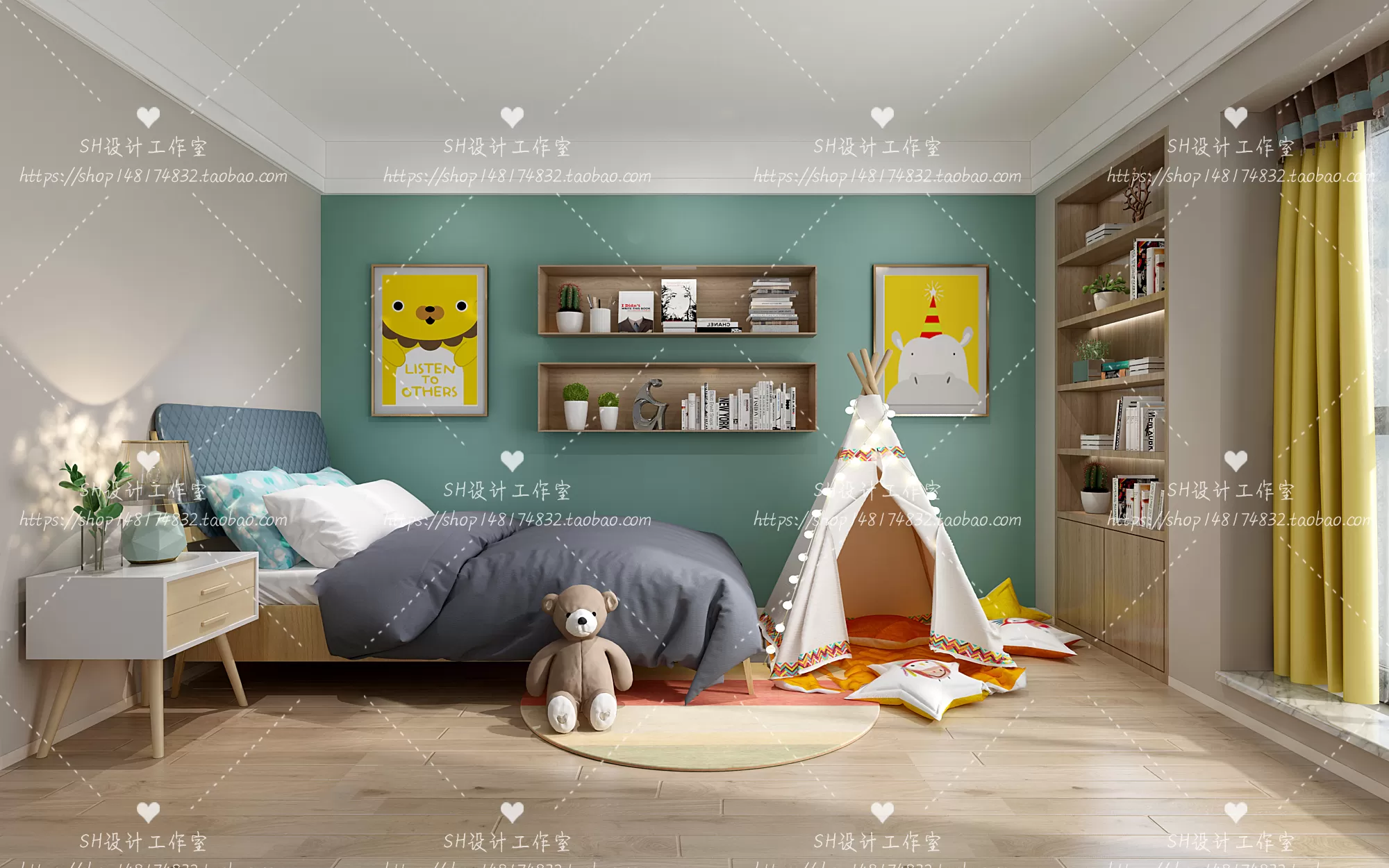 CHILDREN ROOM 3D SCENES – VRAY RENDER – 350