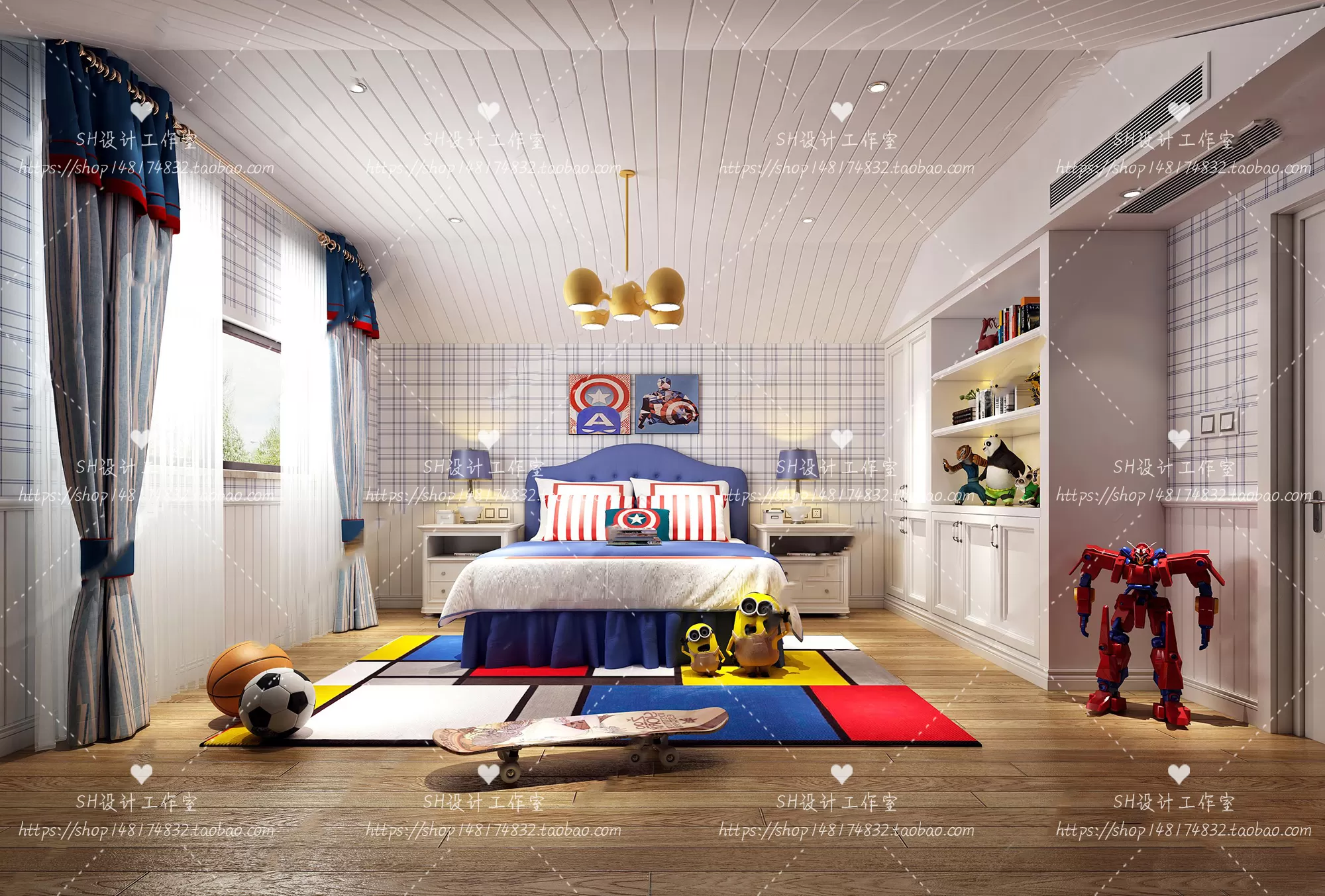 CHILDREN ROOM 3D SCENES – VRAY RENDER – 352