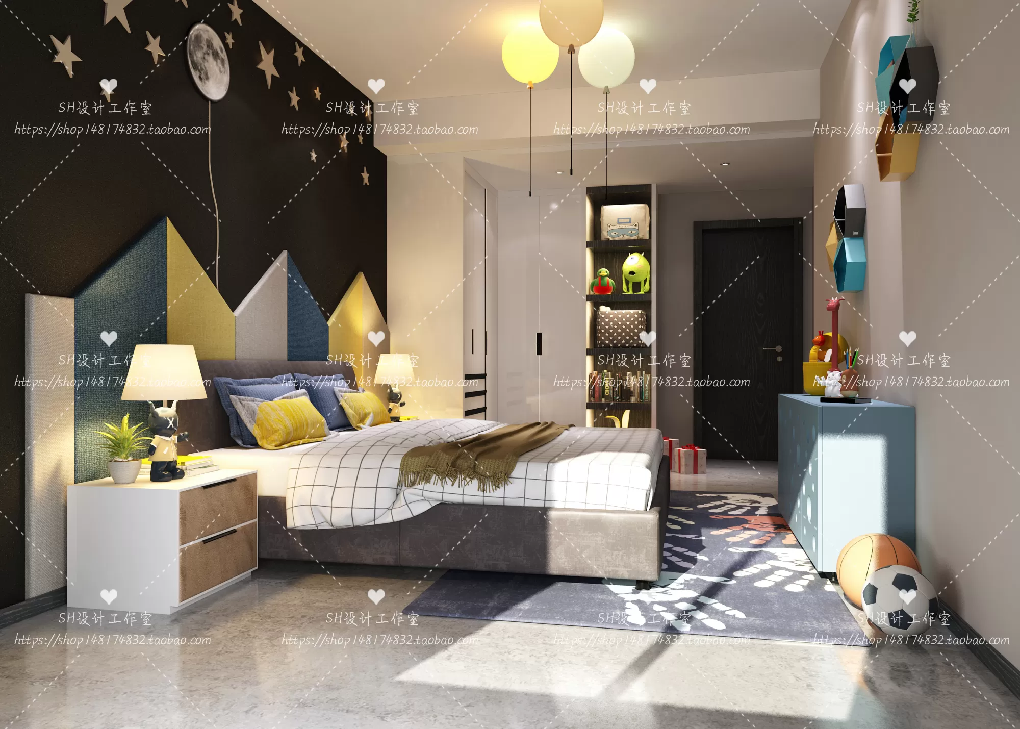 CHILDREN ROOM 3D SCENES – VRAY RENDER – 354