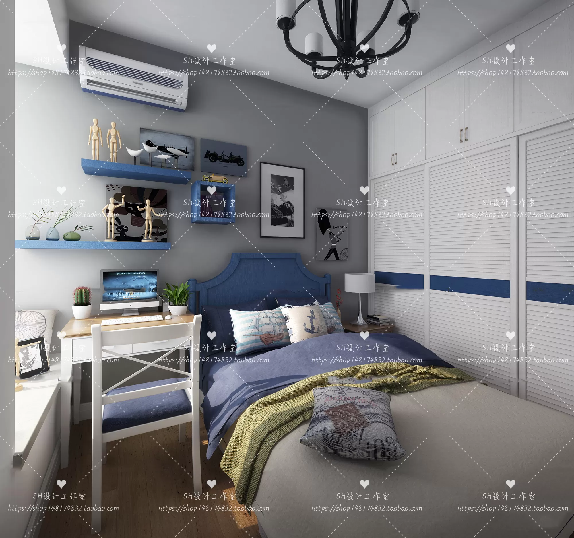 CHILDREN ROOM 3D SCENES – VRAY RENDER – 360