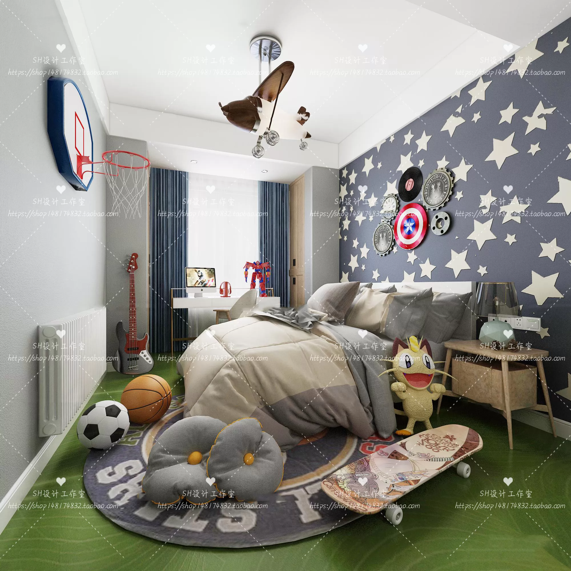 CHILDREN ROOM 3D SCENES – VRAY RENDER – 365
