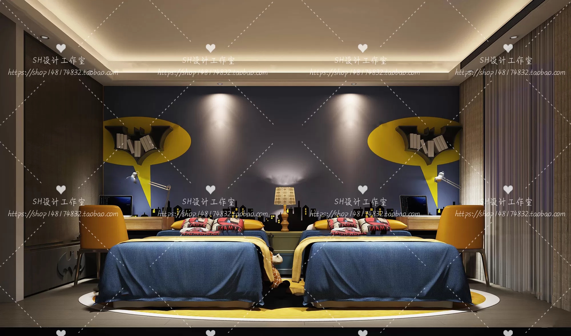 CHILDREN ROOM 3D SCENES – VRAY RENDER – 375