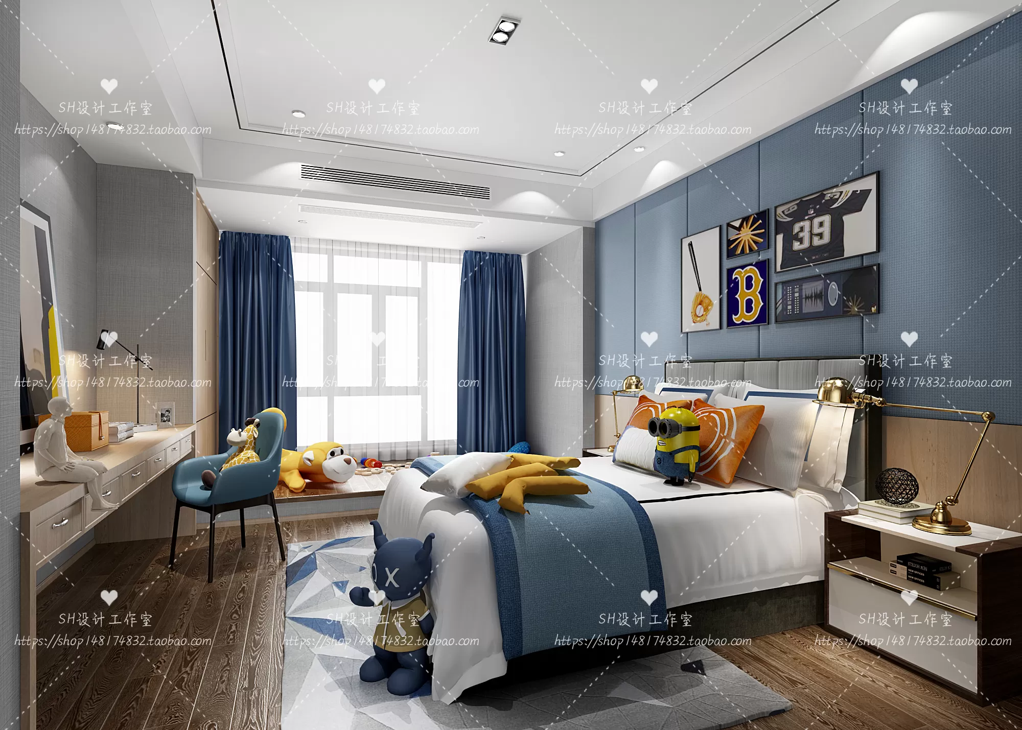 CHILDREN ROOM 3D SCENES – VRAY RENDER – 376