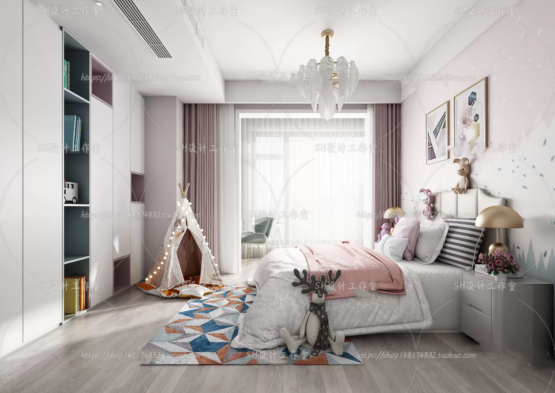 CHILDREN ROOM 3D SCENES – VRAY RENDER – 378