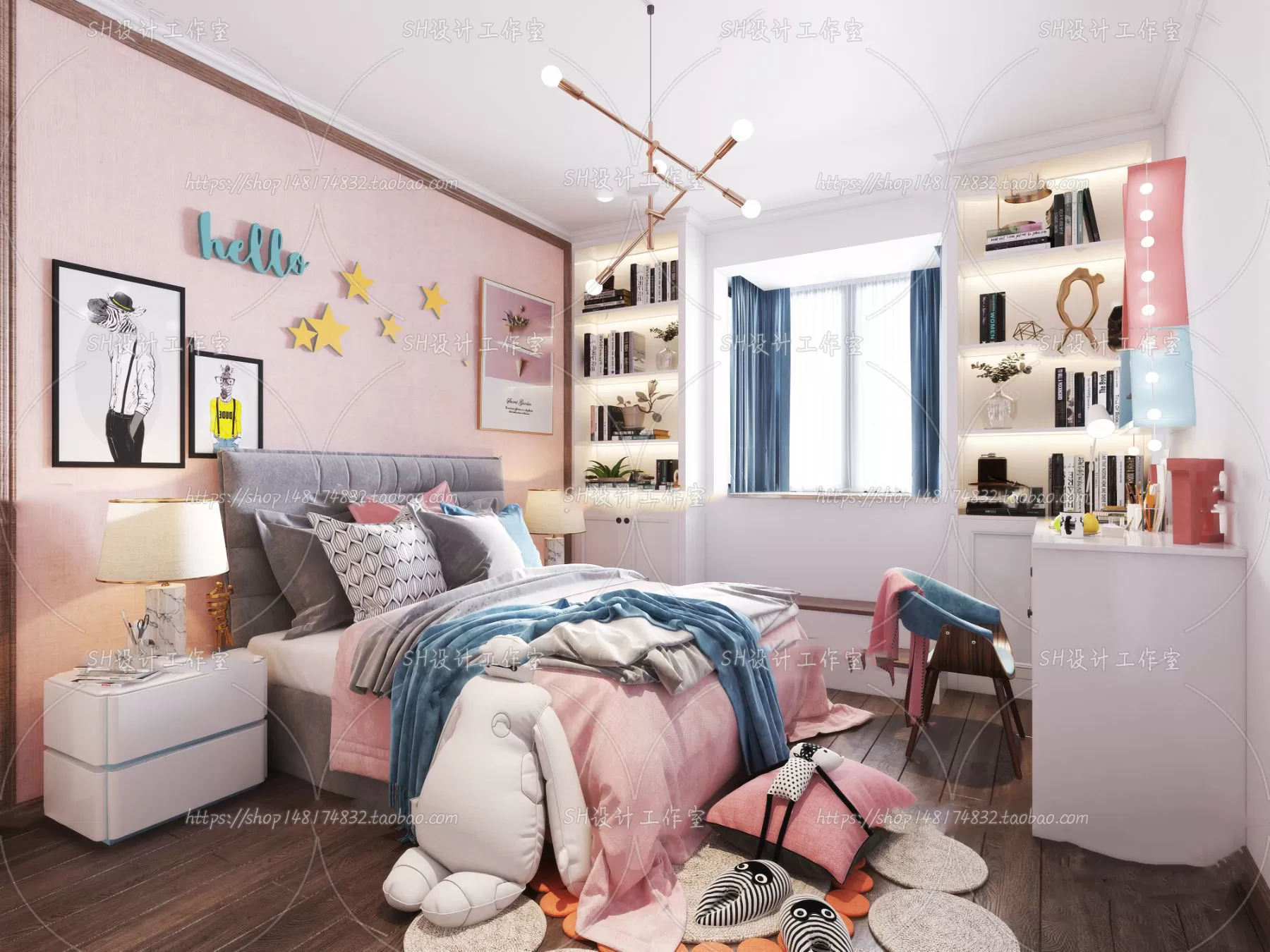 CHILDREN ROOM 3D SCENES – VRAY RENDER – 384