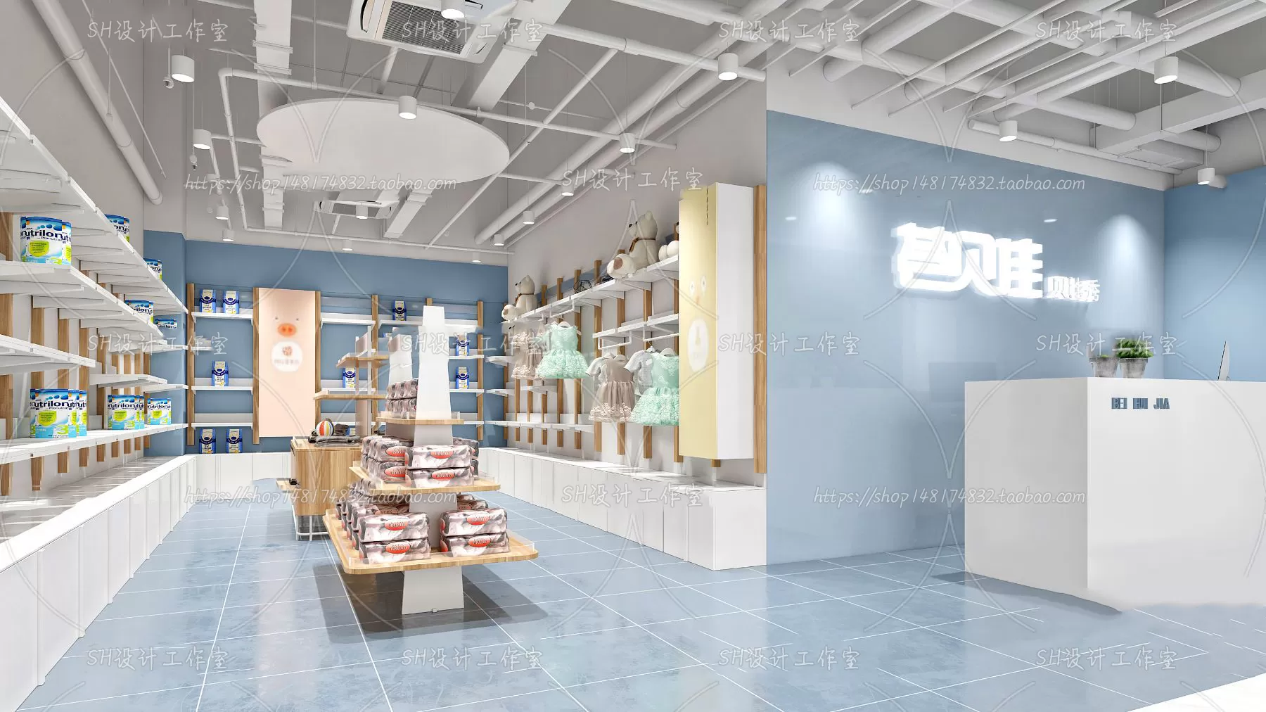 CHILDREN STORE 3D SCENES – VRAY RENDER – 01