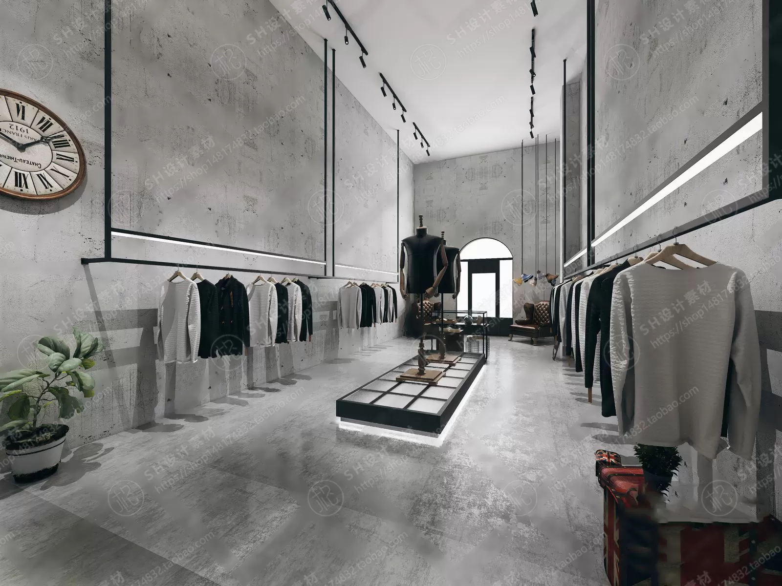 CLOTHING STORE 3D SCENES – VRAY RENDER – 06