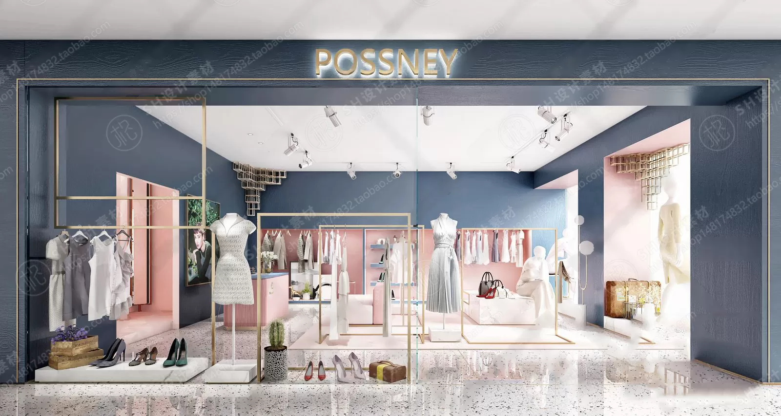 CLOTHING STORE 3D SCENES – VRAY RENDER – 10