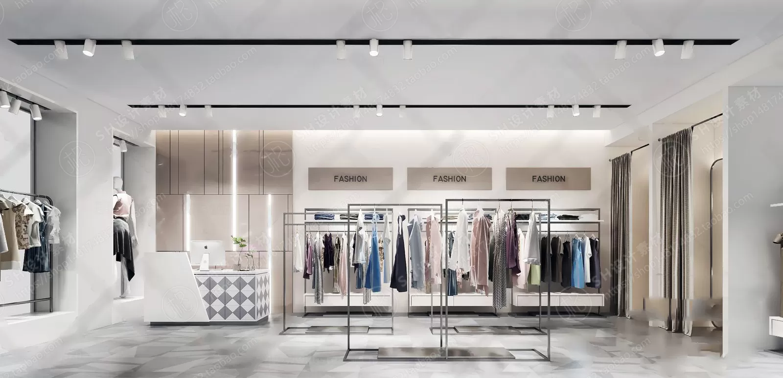 CLOTHING STORE 3D SCENES – VRAY RENDER – 13