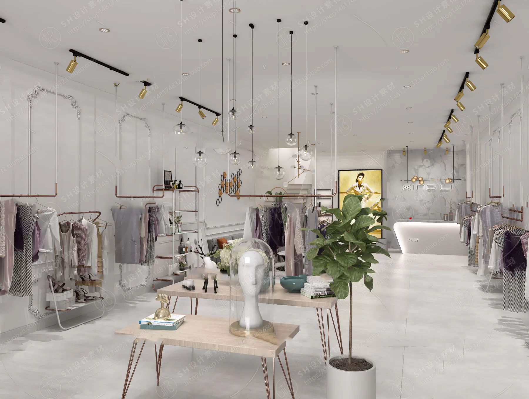 CLOTHING STORE 3D SCENES – VRAY RENDER – 17