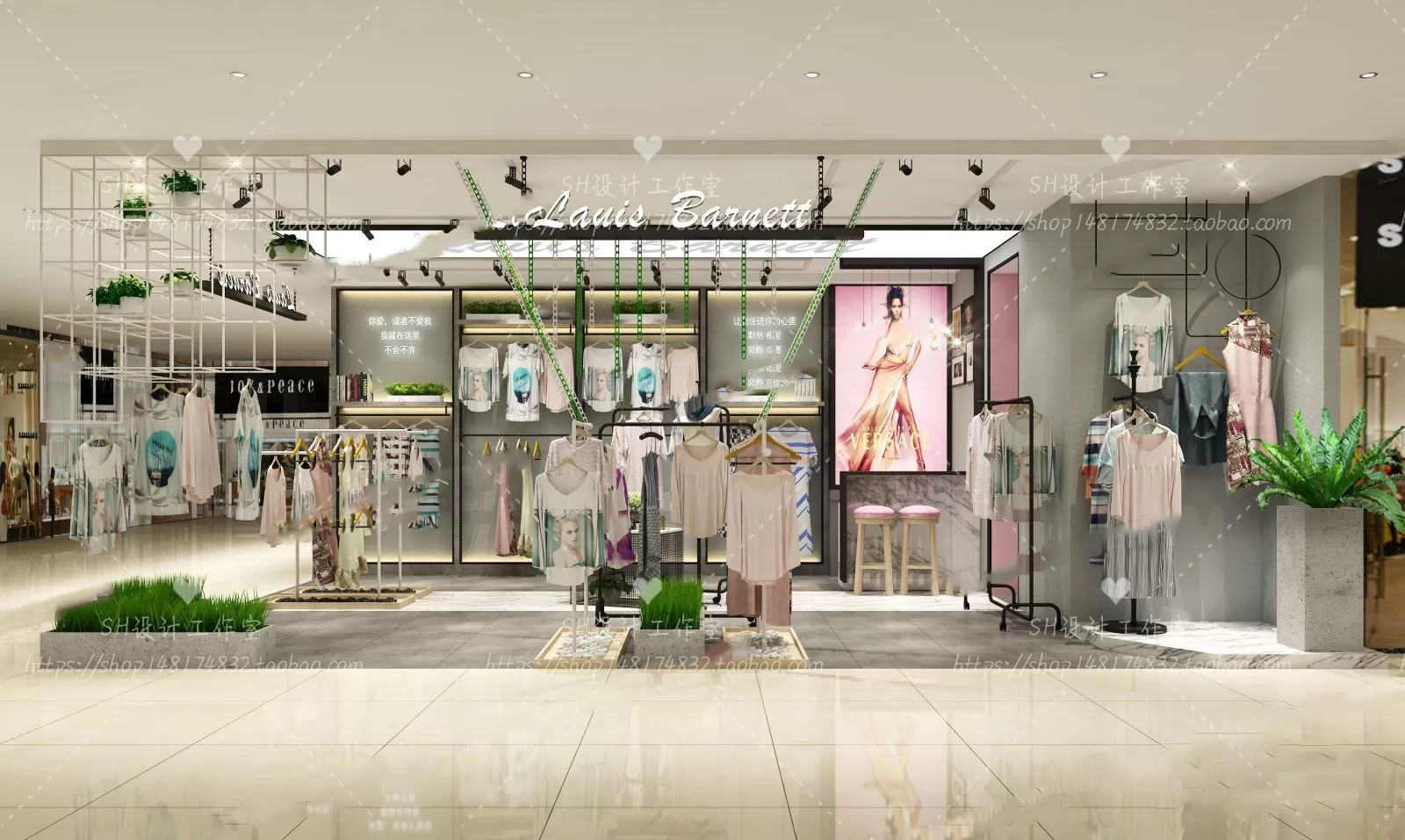 CLOTHING STORE 3D SCENES – VRAY RENDER – 23