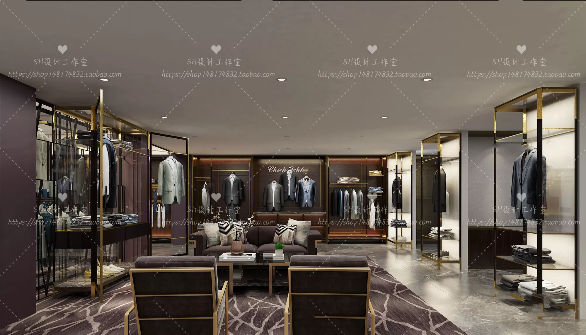 CLOTHING STORE 3D SCENES – VRAY RENDER – 25