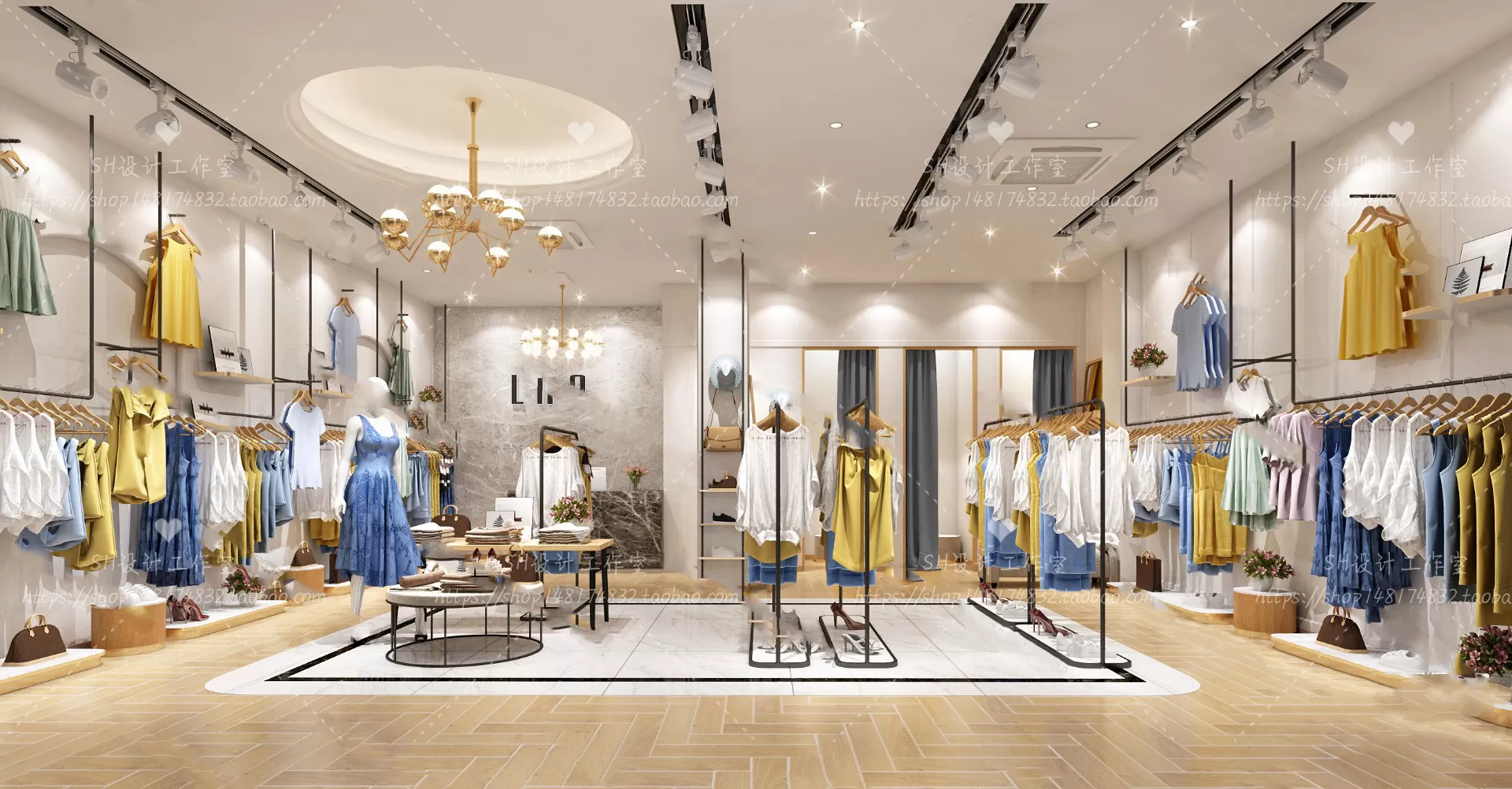 CLOTHING STORE 3D SCENES – VRAY RENDER – 30