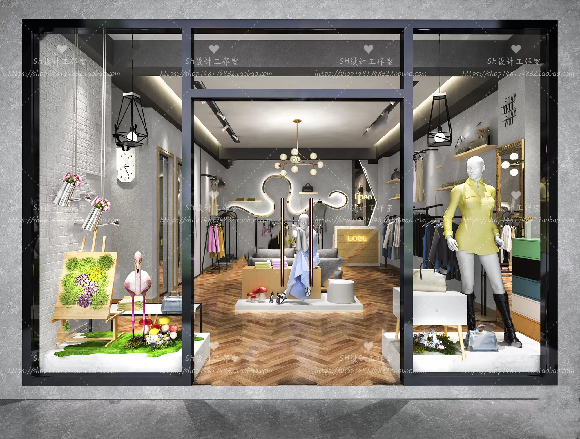 CLOTHING STORE 3D SCENES – VRAY RENDER – 32