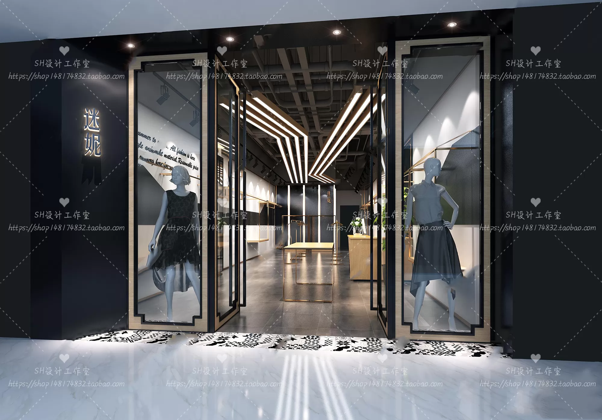 CLOTHING STORE 3D SCENES – VRAY RENDER – 33