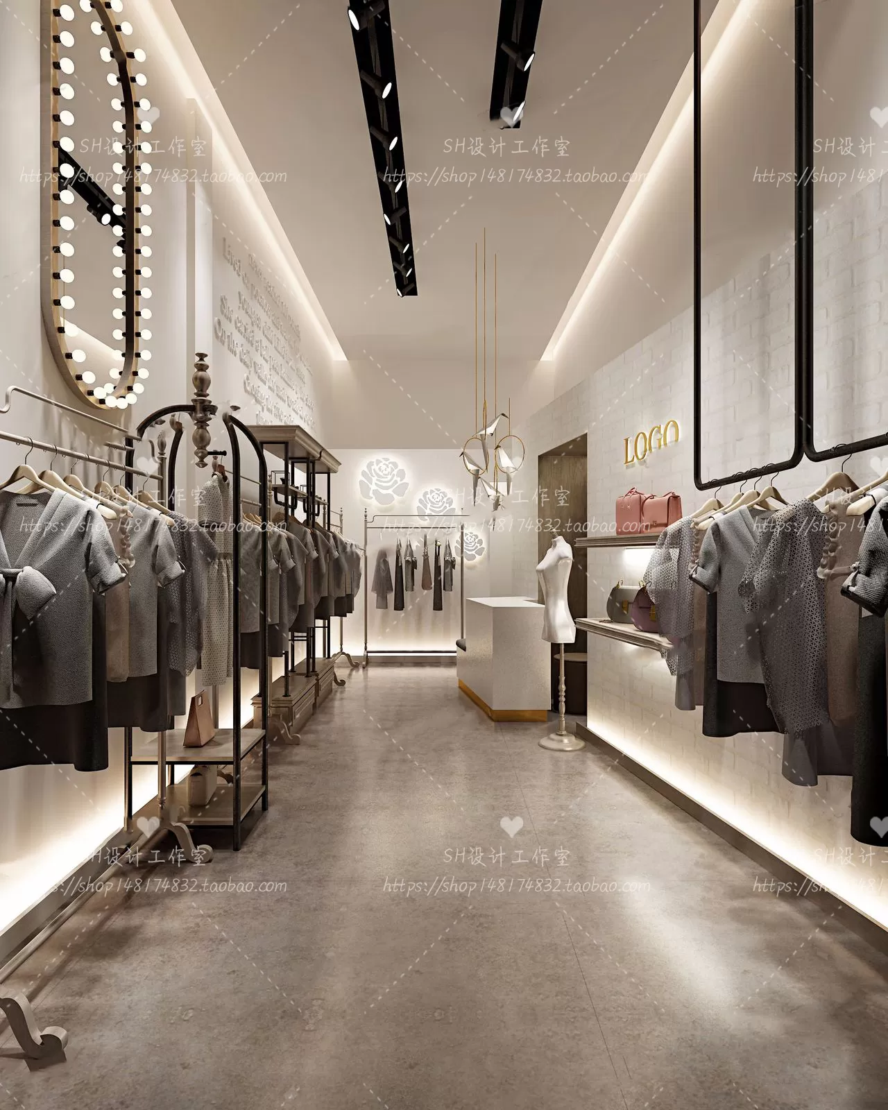 CLOTHING STORE 3D SCENES – VRAY RENDER – 36