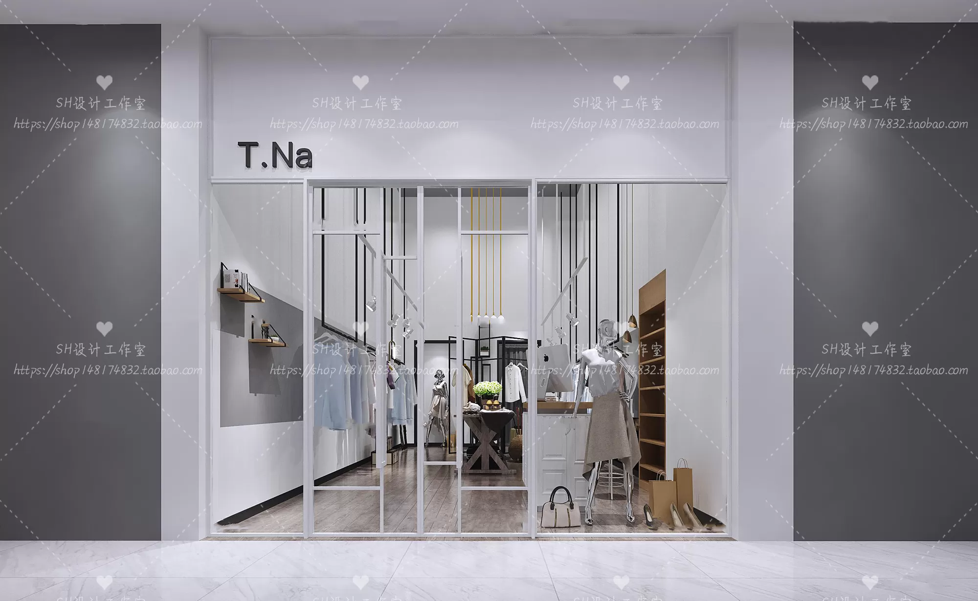 CLOTHING STORE 3D SCENES – VRAY RENDER – 39