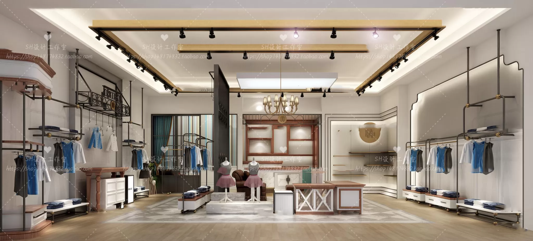 CLOTHING STORE 3D SCENES – VRAY RENDER – 41