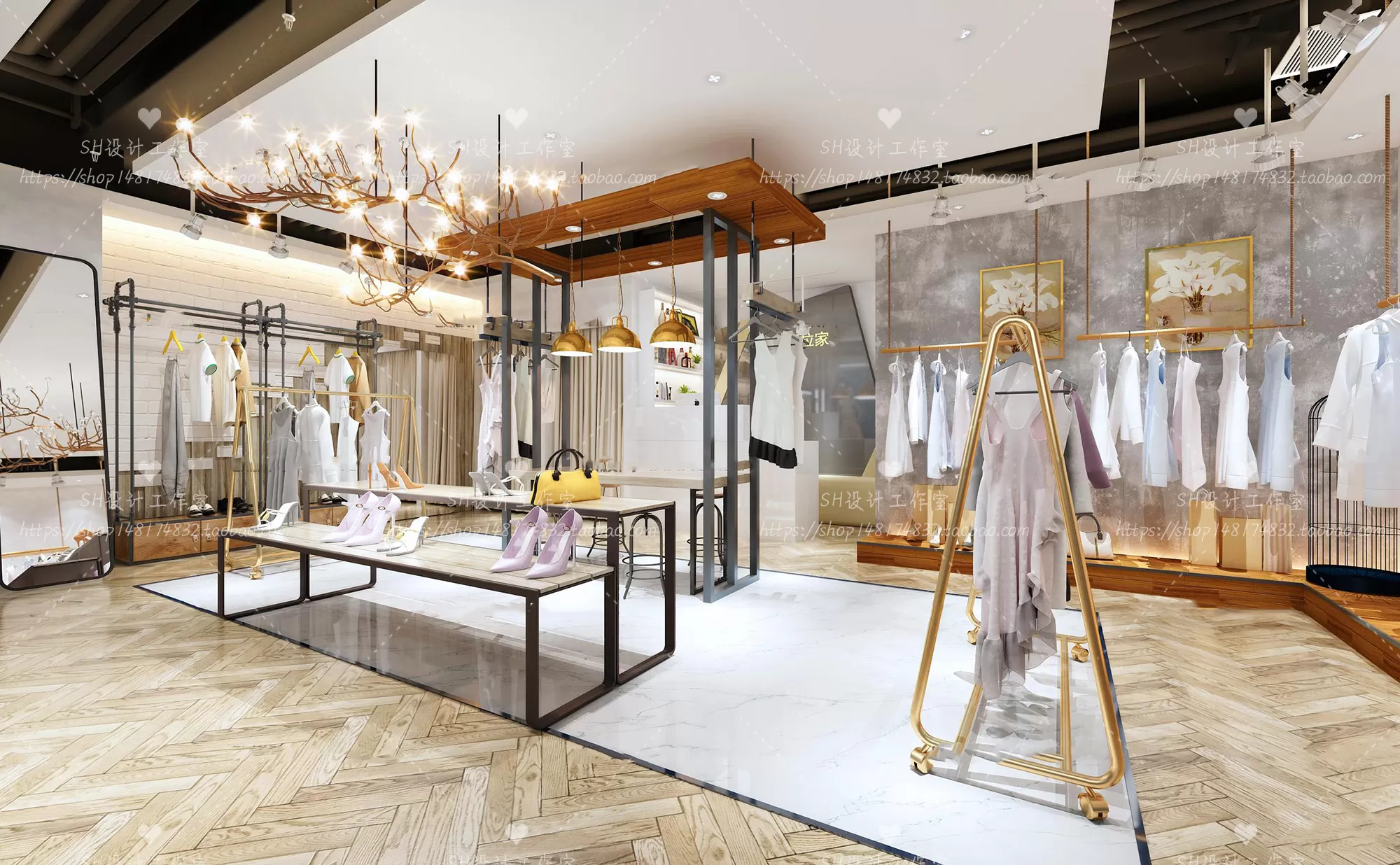 CLOTHING STORE 3D SCENES – VRAY RENDER – 43