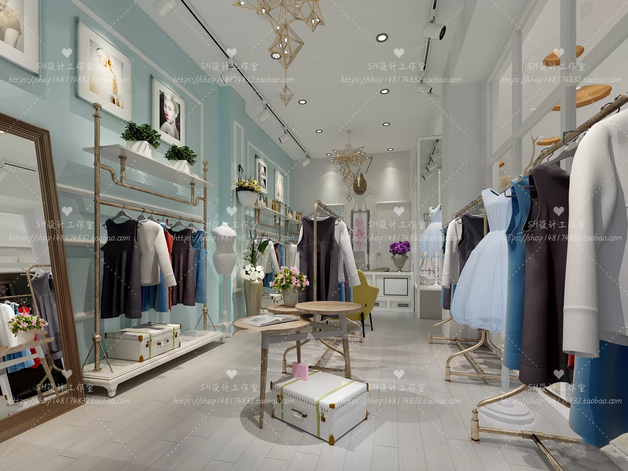 CLOTHING STORE 3D SCENES – VRAY RENDER – 44