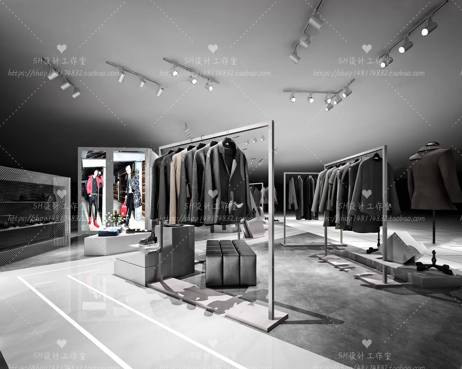 CLOTHING STORE 3D SCENES – VRAY RENDER – 46