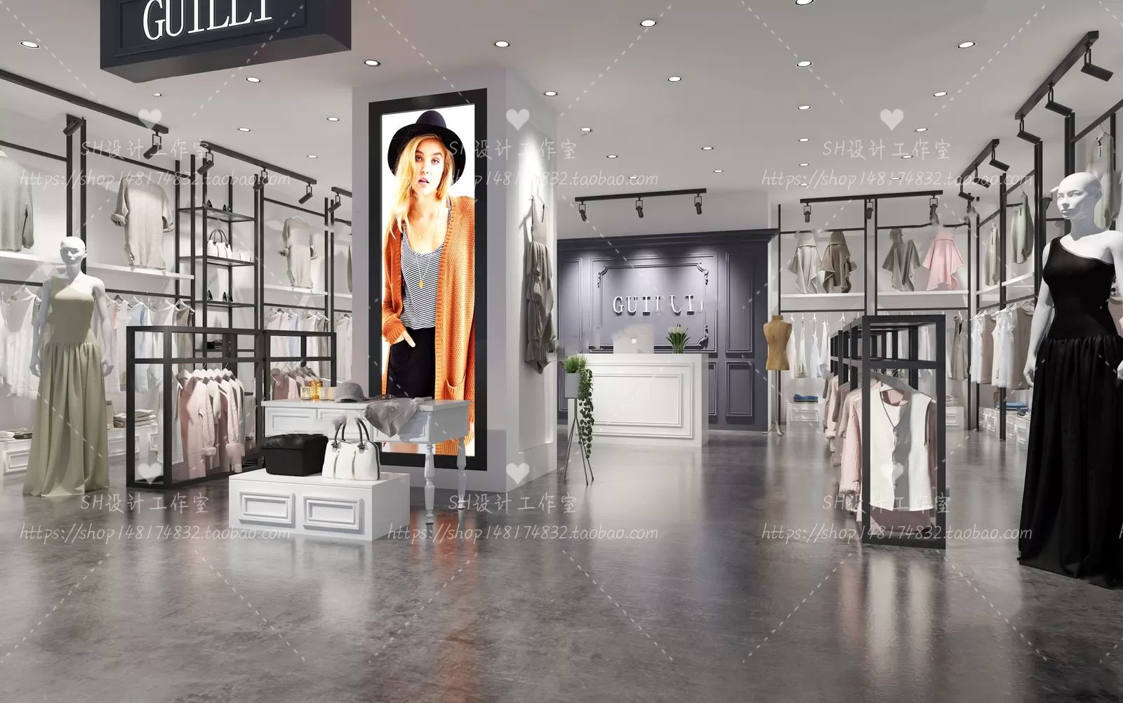 CLOTHING STORE 3D SCENES – VRAY RENDER – 47