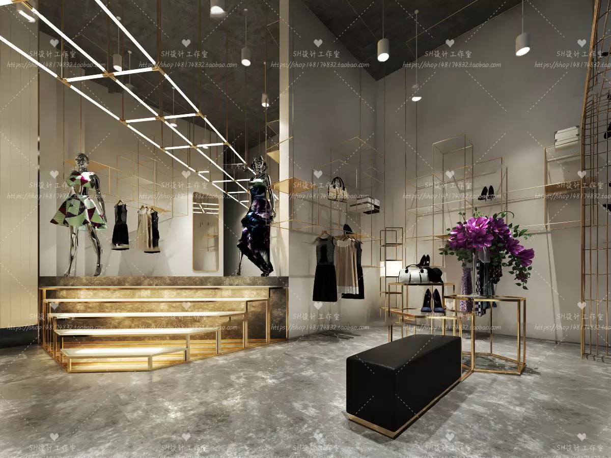 CLOTHING STORE 3D SCENES – VRAY RENDER – 49