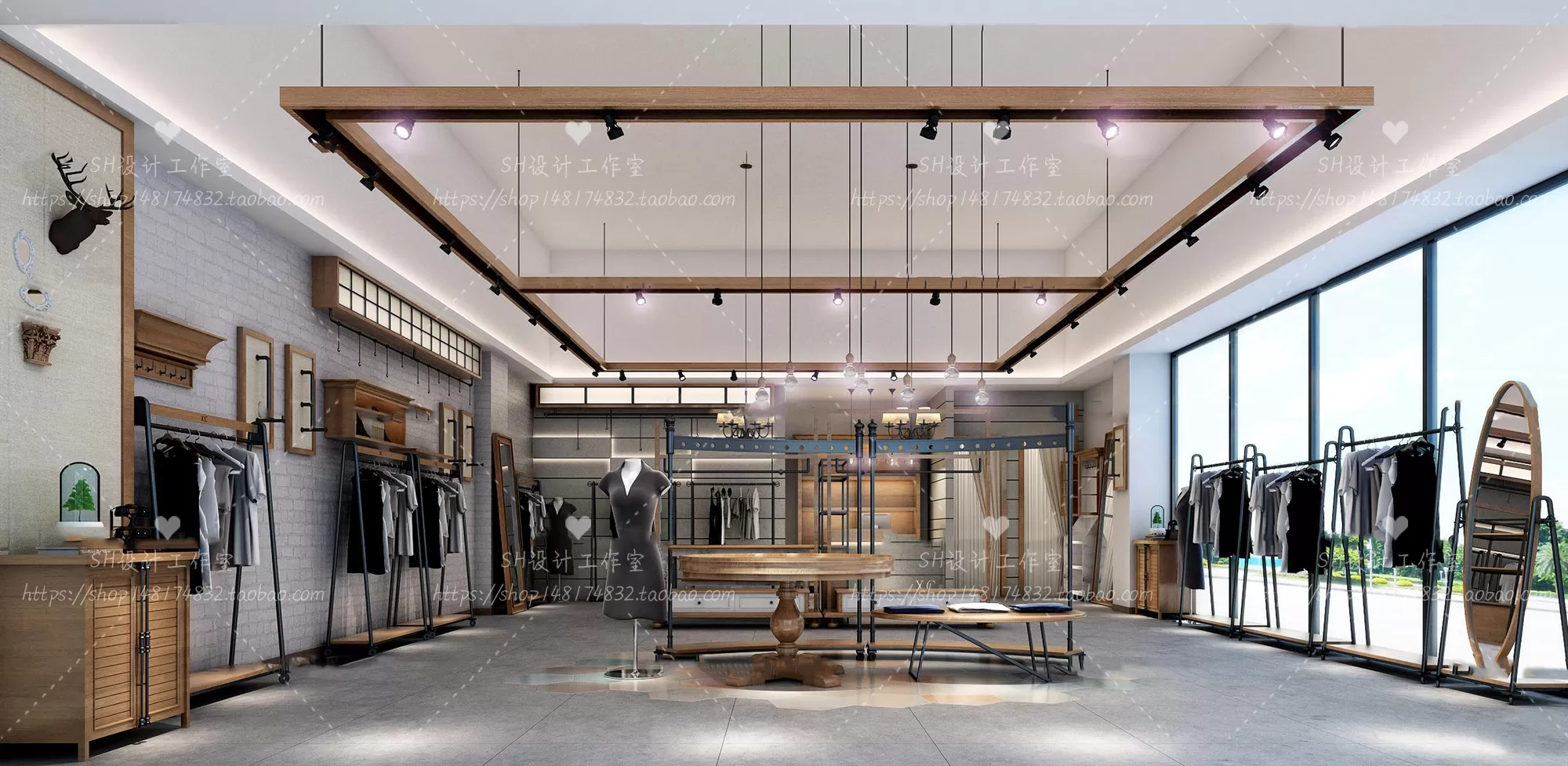 CLOTHING STORE 3D SCENES – VRAY RENDER – 50