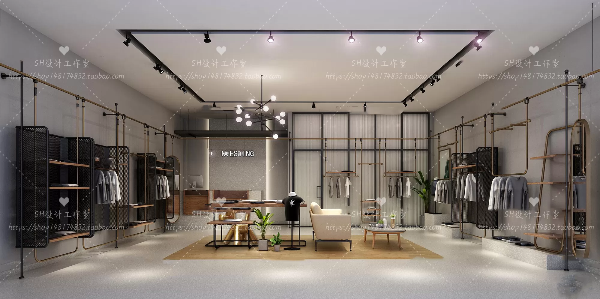 CLOTHING STORE 3D SCENES – VRAY RENDER – 53